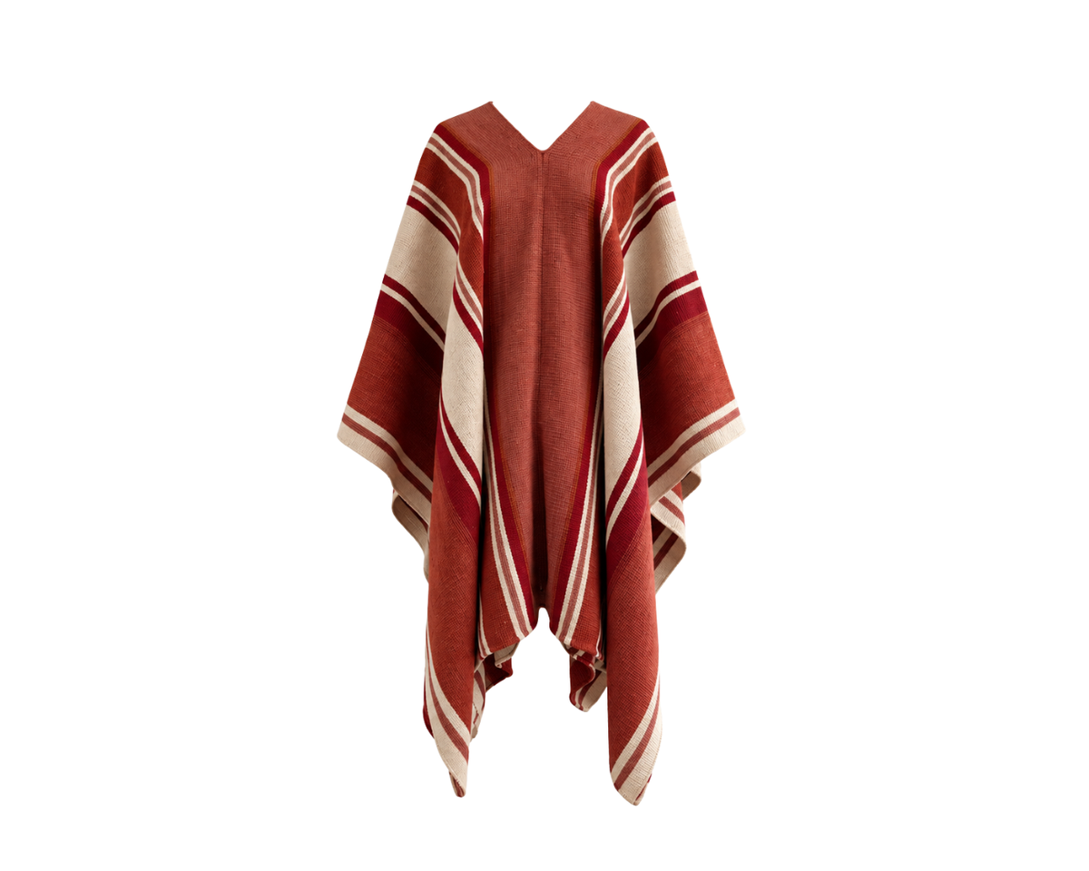Wool Red Poncho