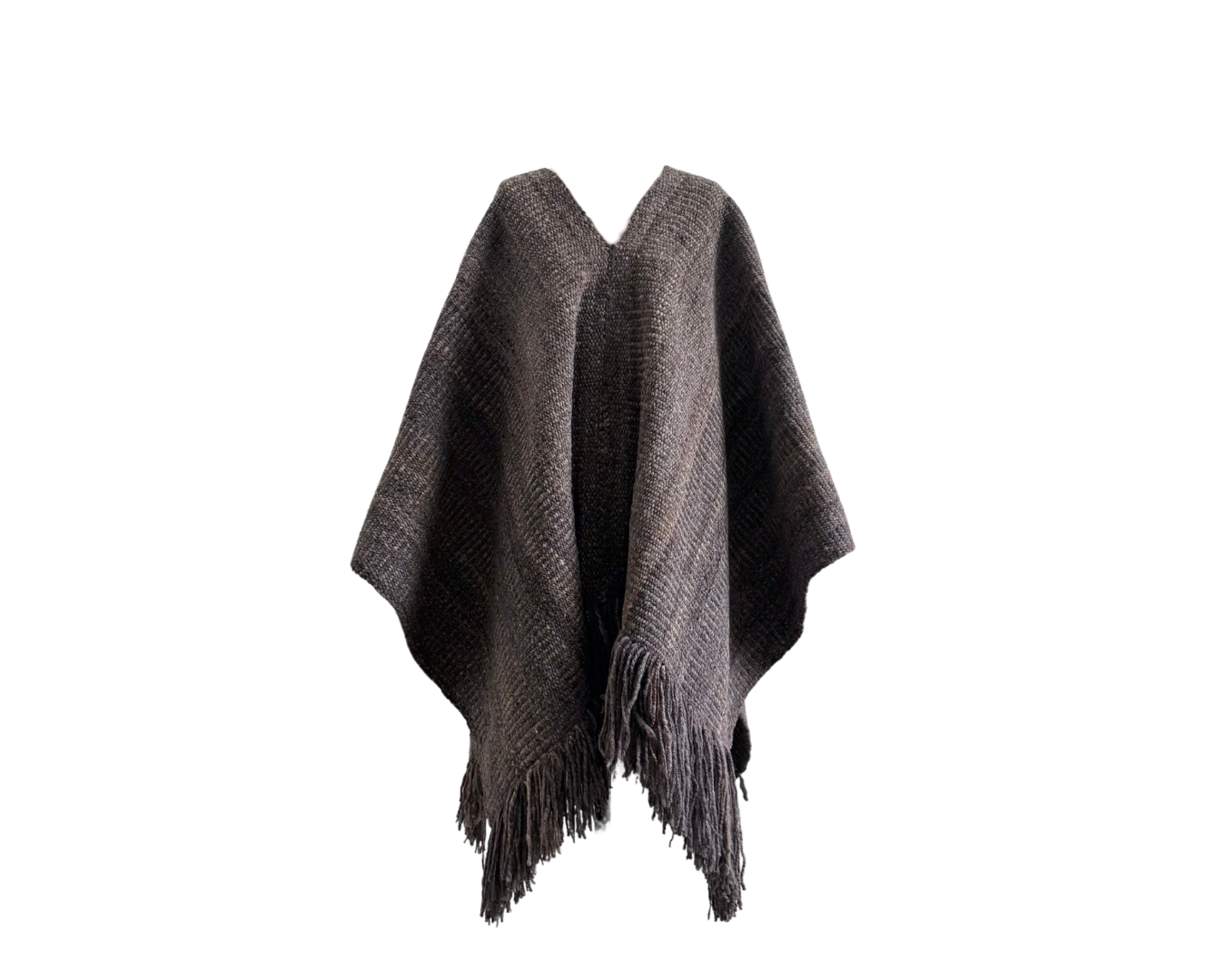 Rugged Wool Poncho #4