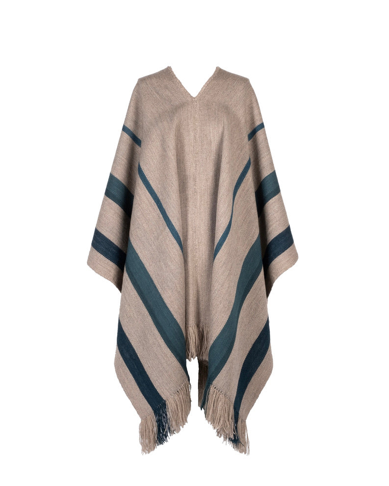 Sheep Wool Grey Poncho
