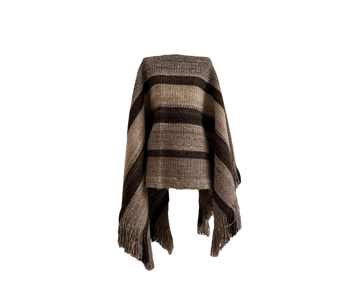 Rugged Wool Poncho #6