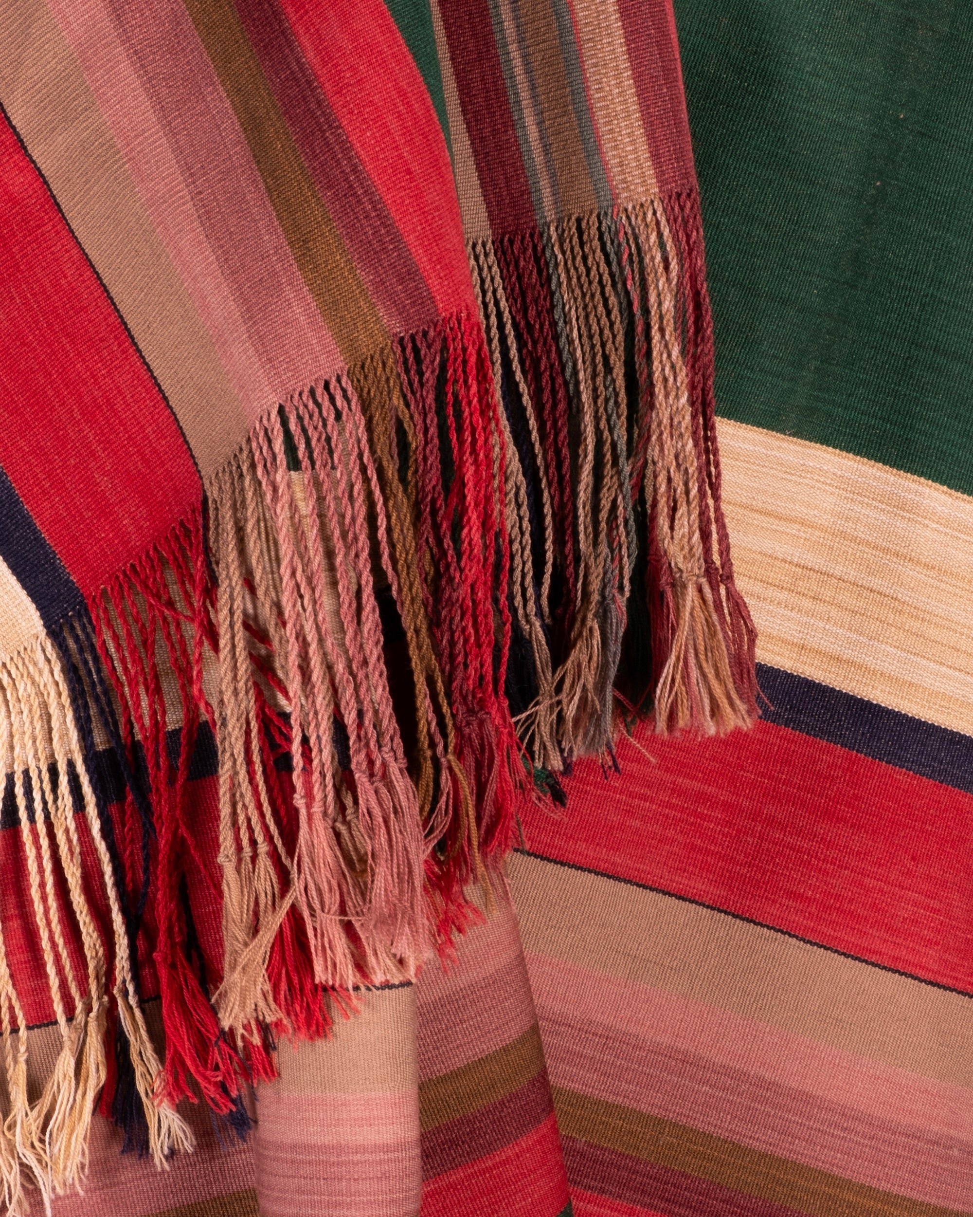 Alpaca and Cotton Green Poncho