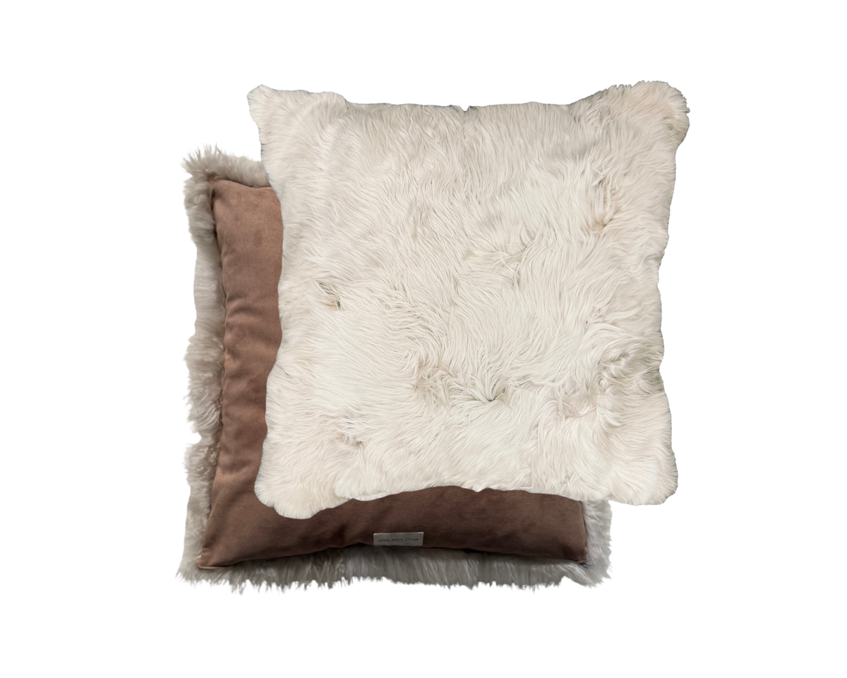Ivory Alpaca Cushion