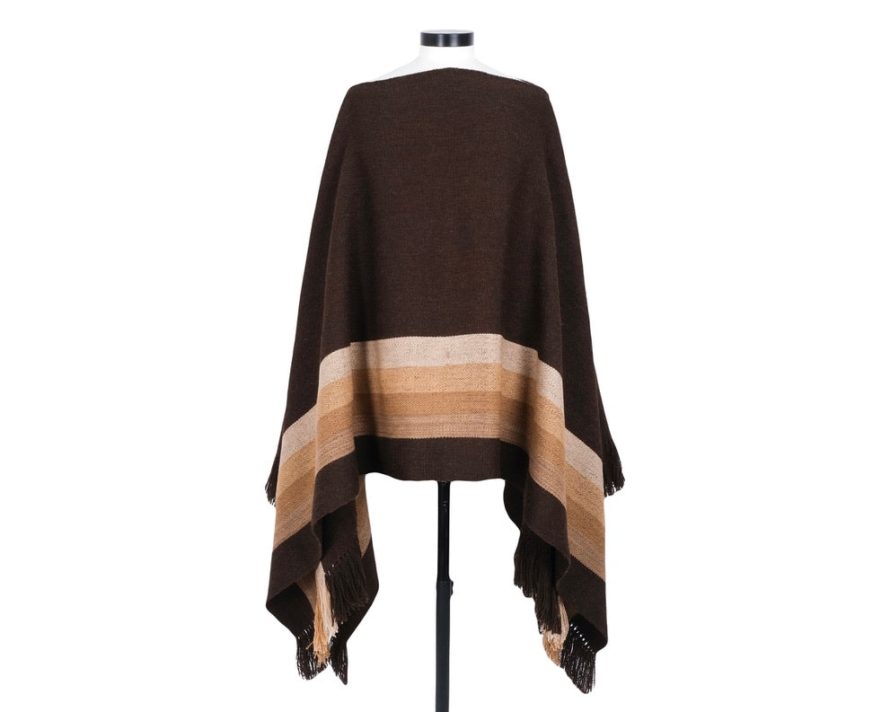 Brown Wool Poncho