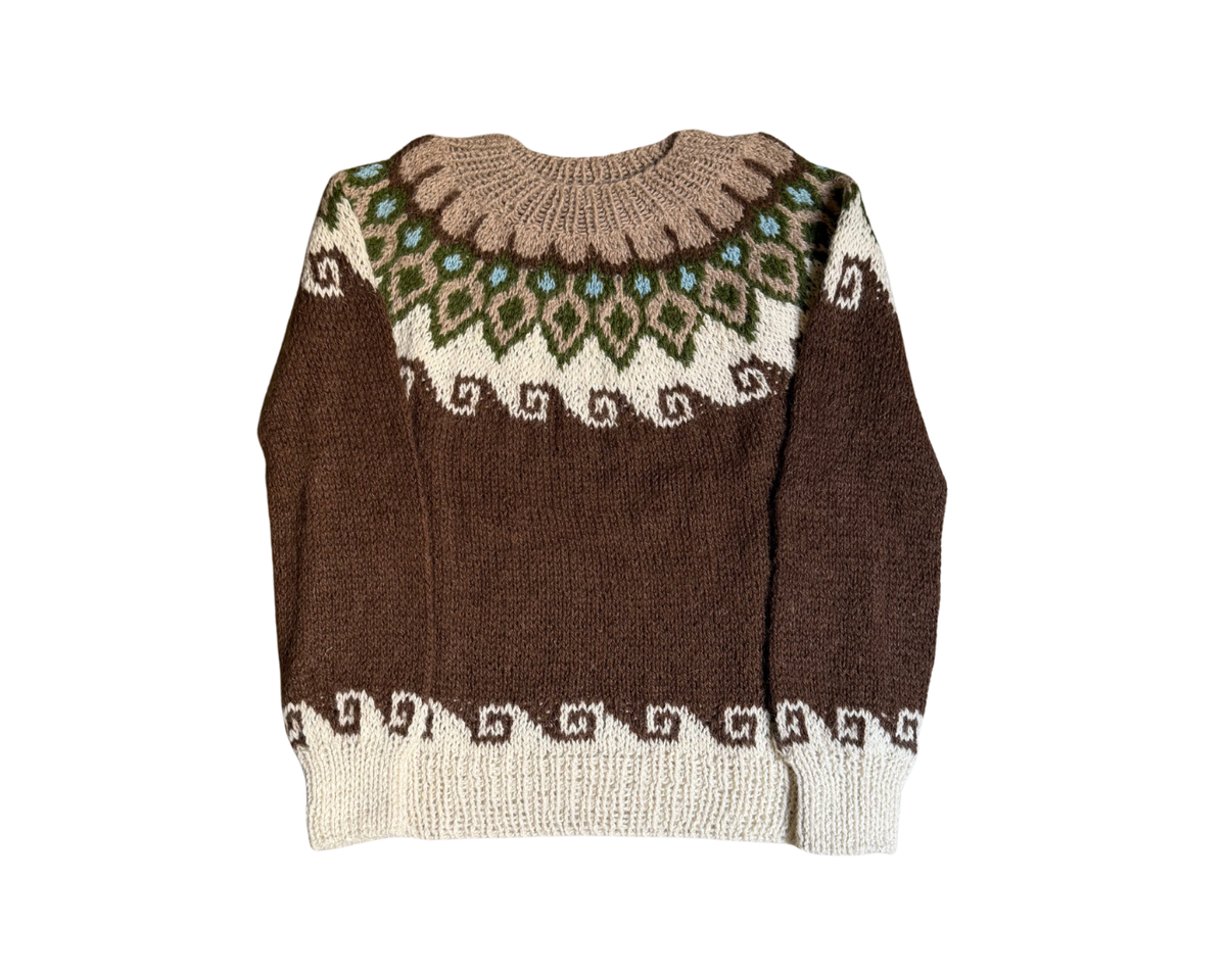 Alpaca Wool Sweater Brown
