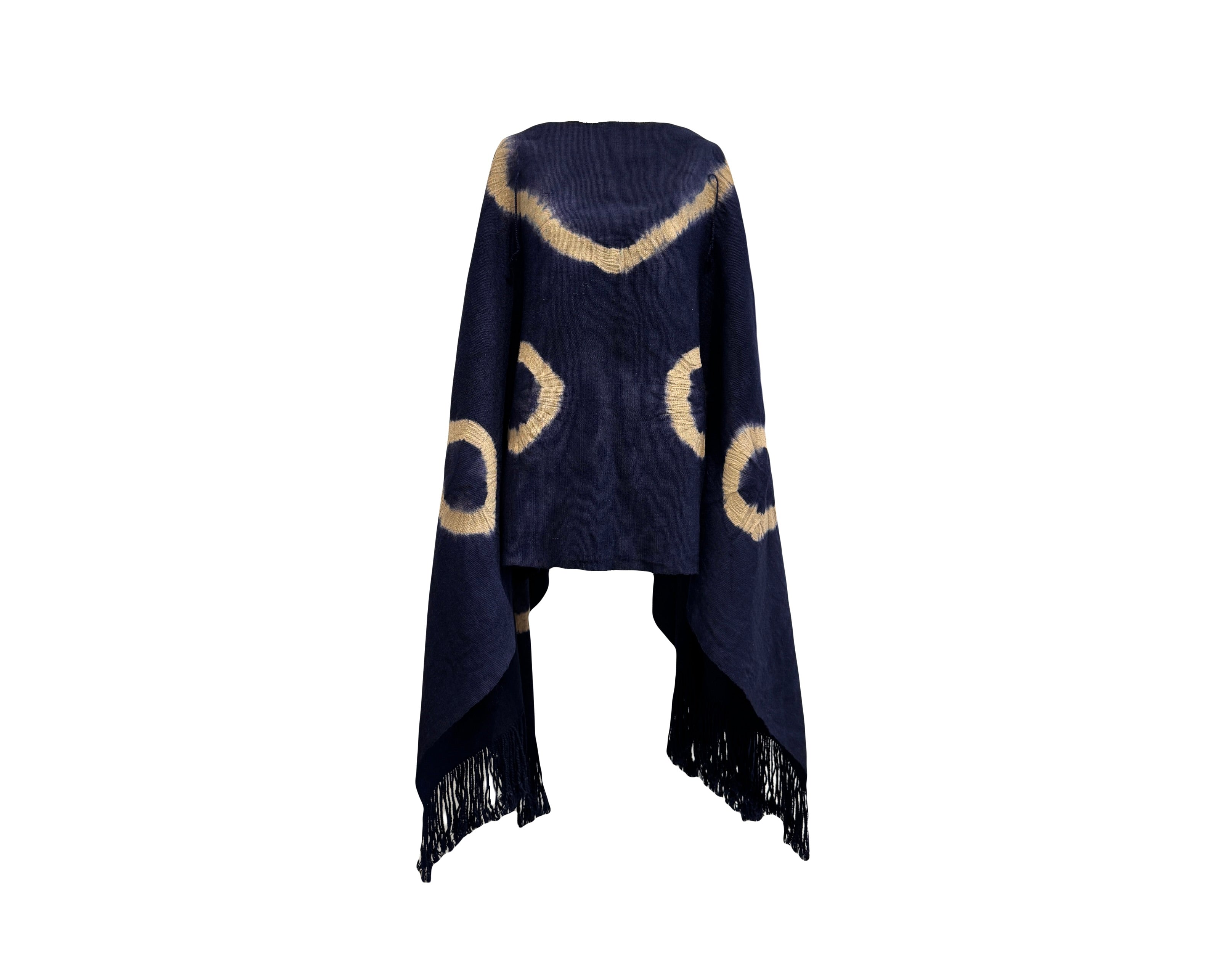 Sheep Wool Blue Poncho