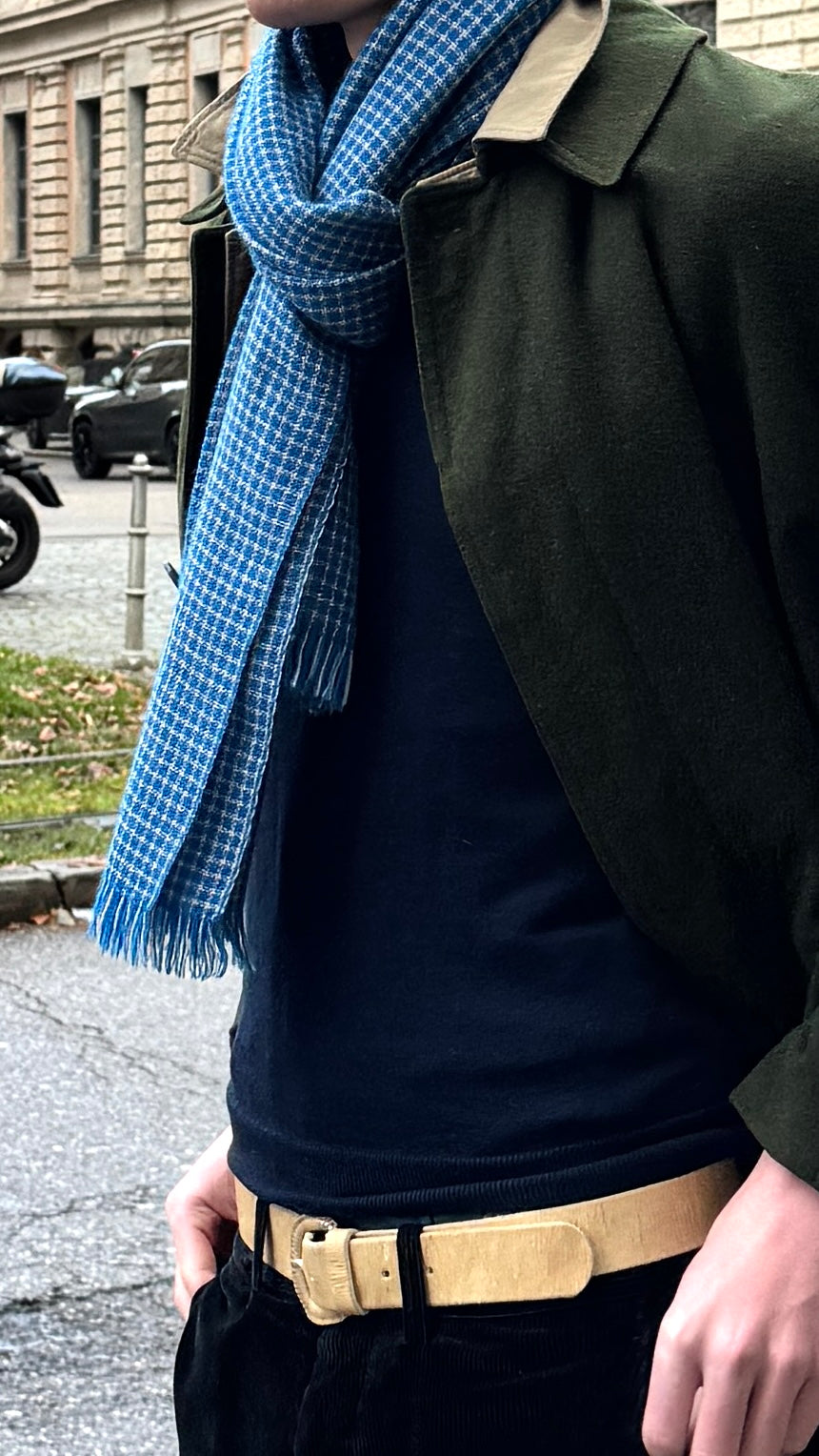Blue White Scarf
