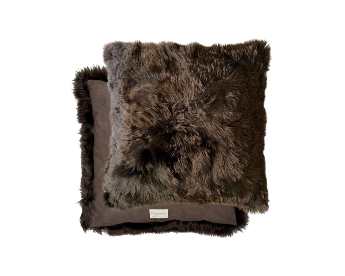 Chocolate Alpaca Cushion