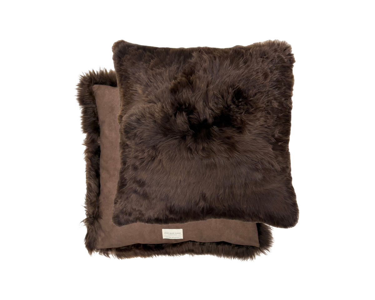Brown Alpaca Cushion
