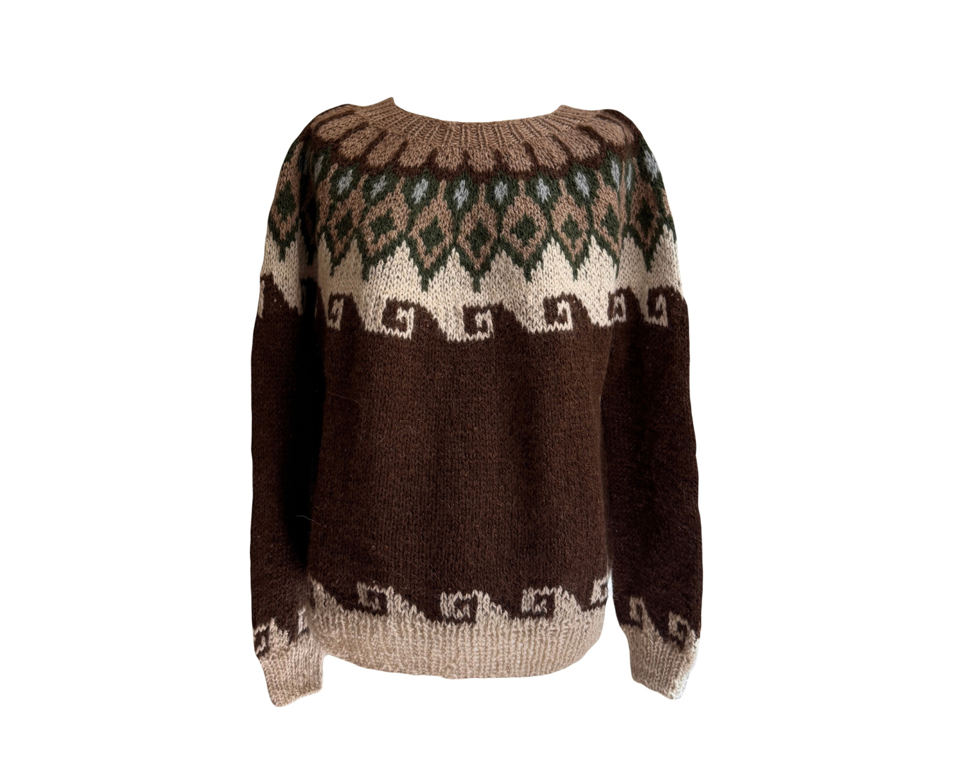 Alpaca Wool Sweater Brown