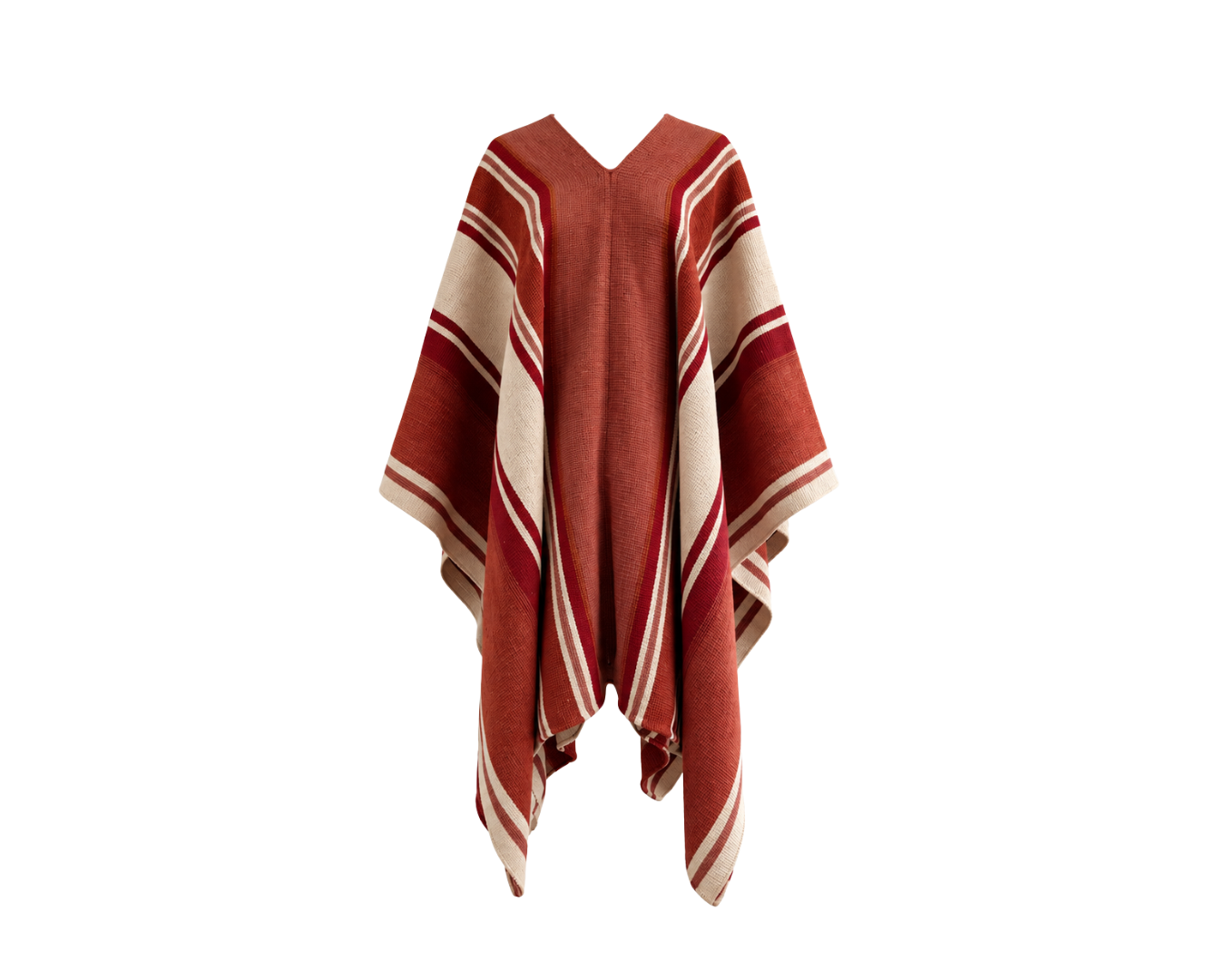 Wool Red Poncho