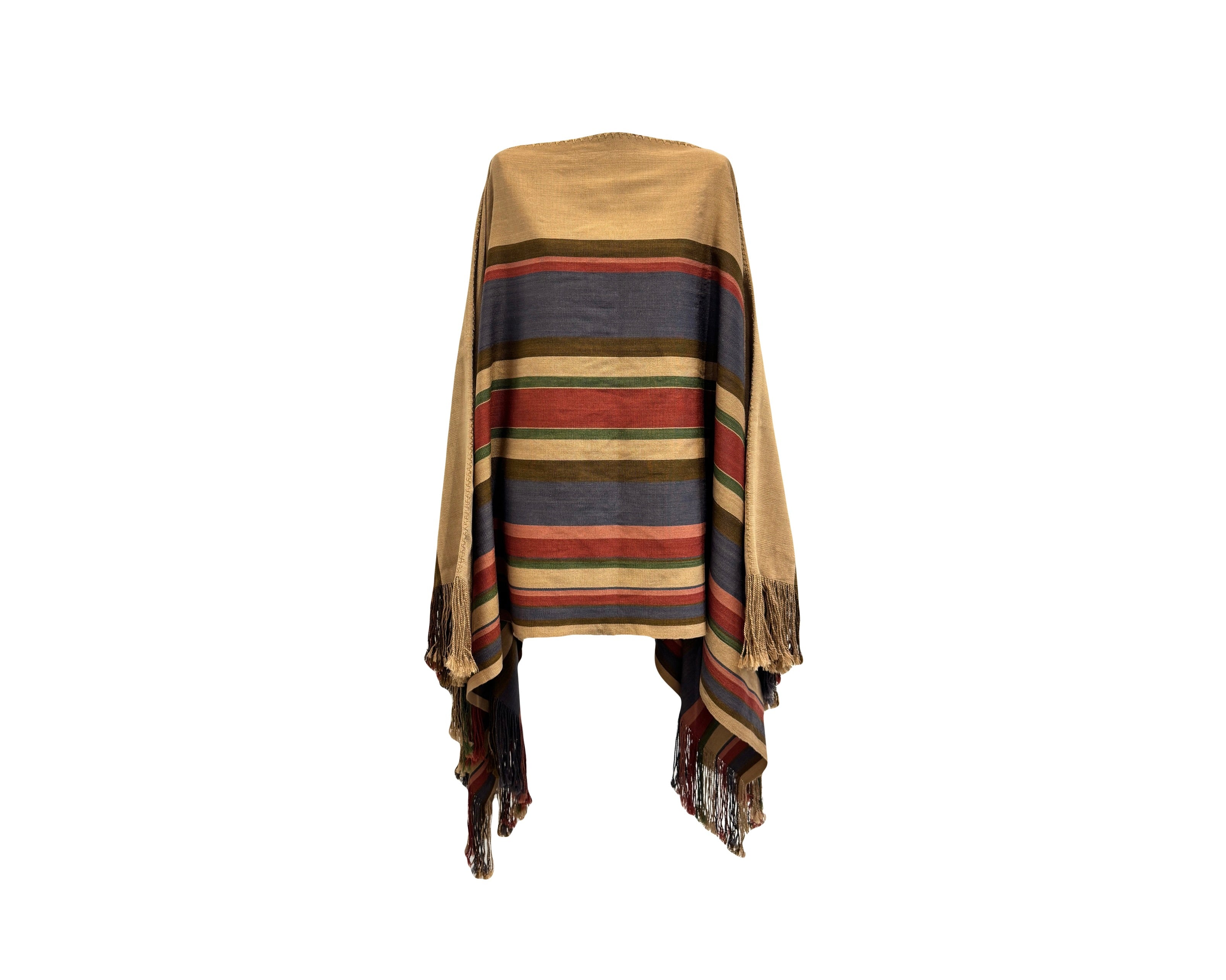 Alpaca and Cotton Poncho #2