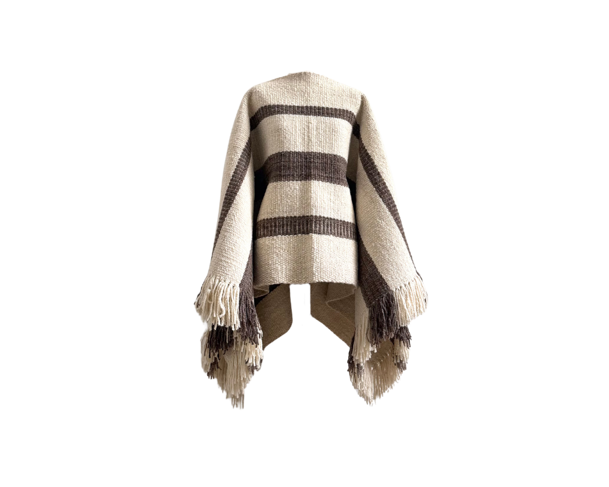 Rugged Wool Poncho #1