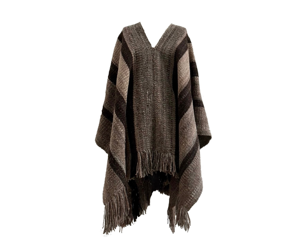 Rugged Wool Poncho #6