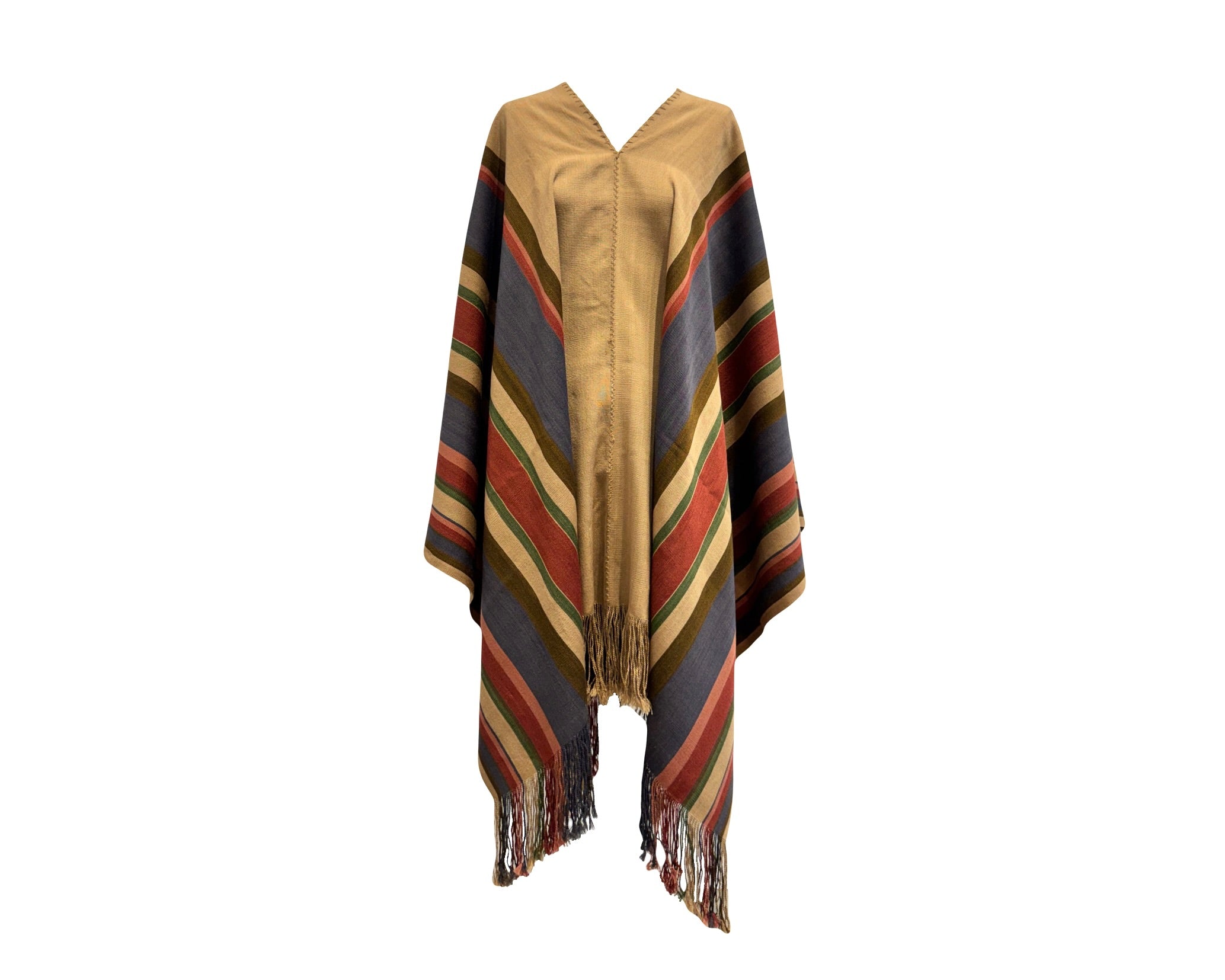 Alpaca and Cotton Poncho #2