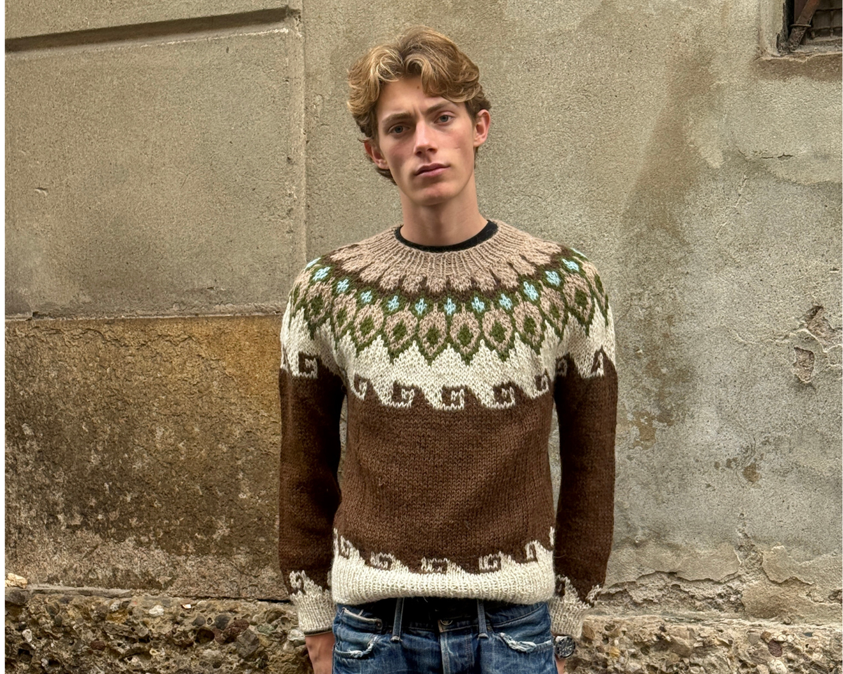Alpaca Wool Sweater Brown
