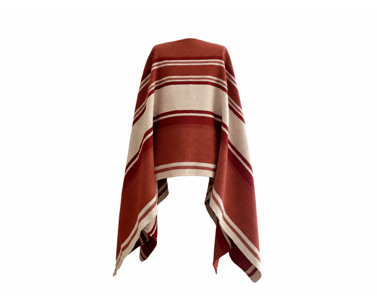 Wool Red Poncho