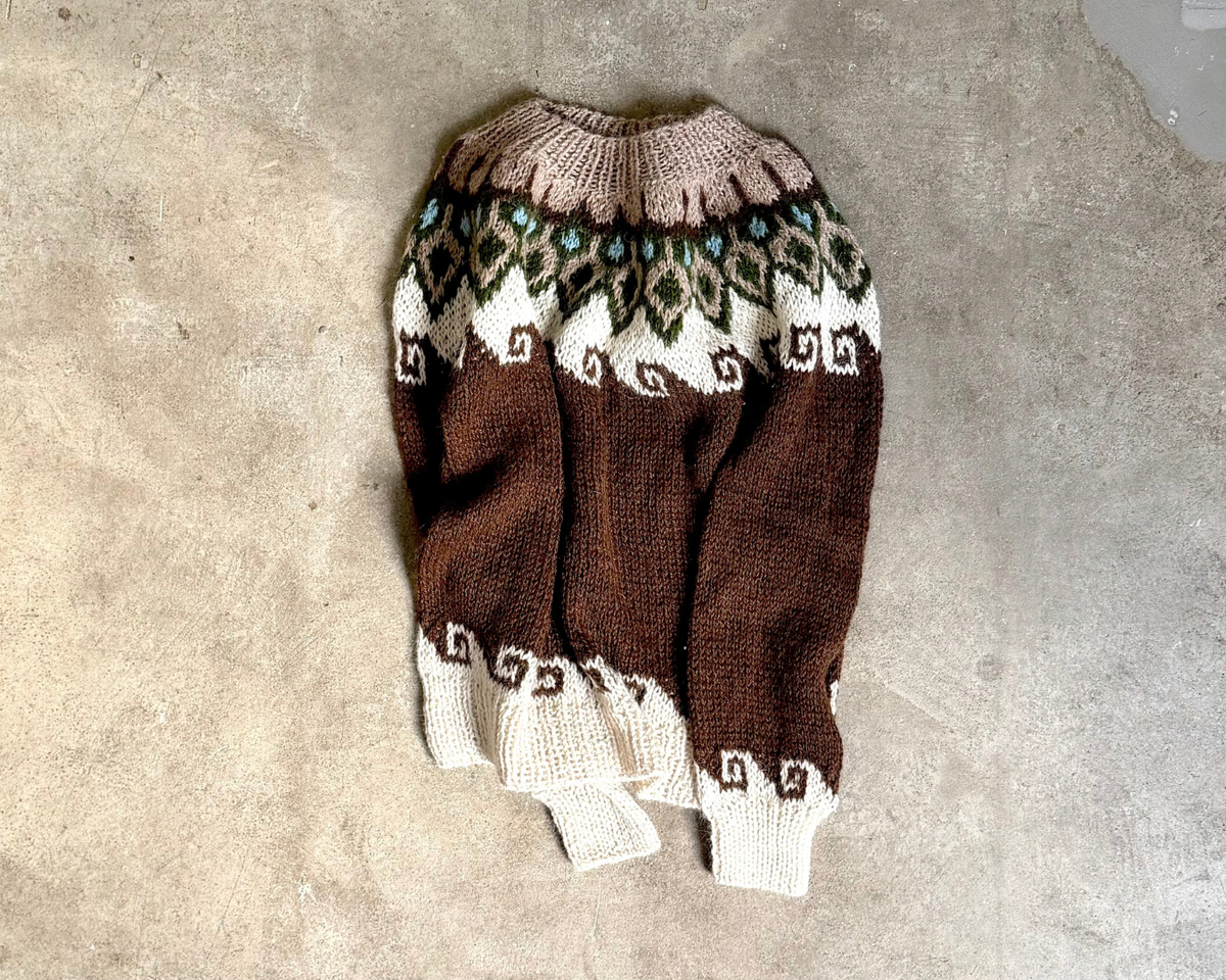 Alpaca Wool Sweater Brown