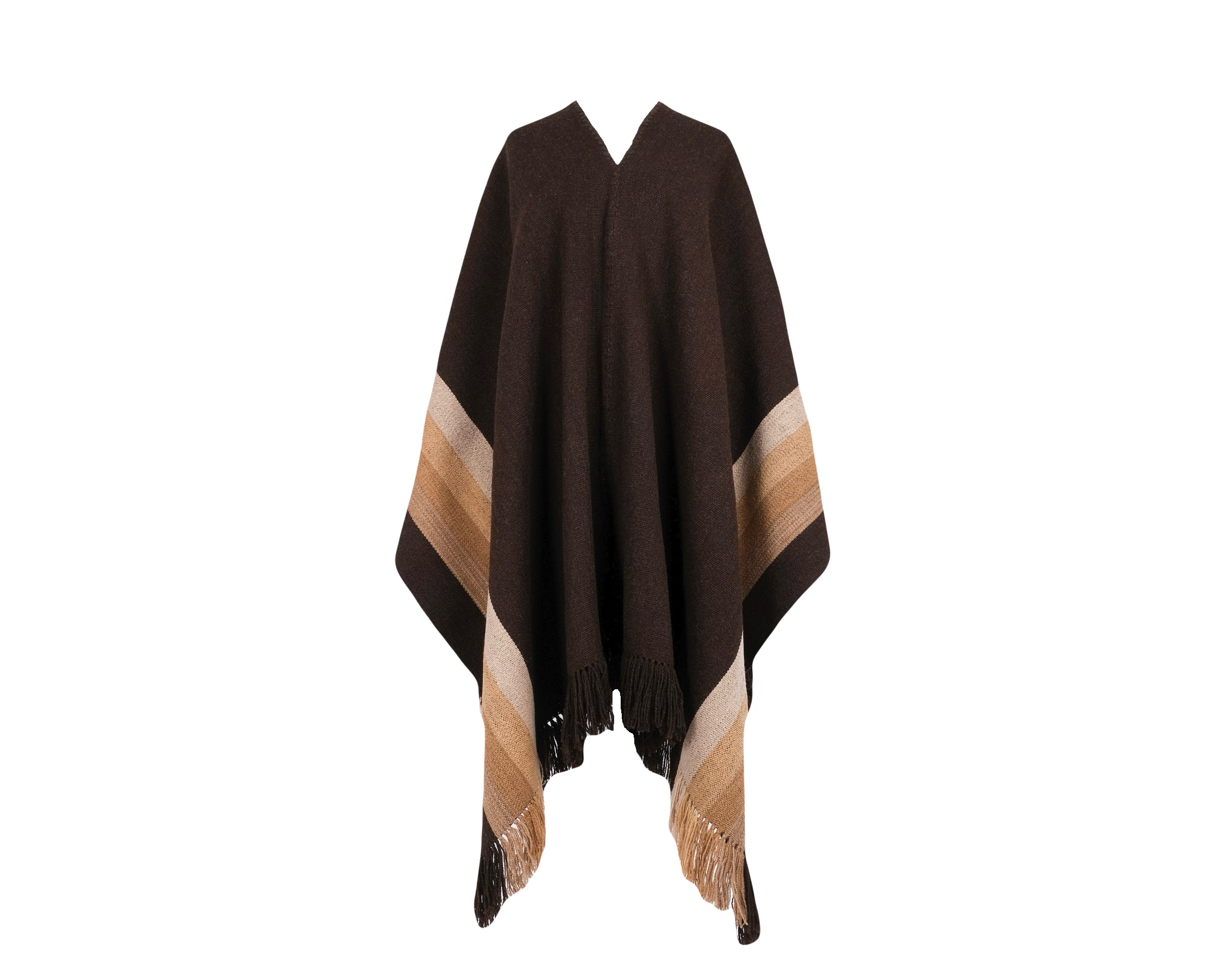 Brown Wool Poncho